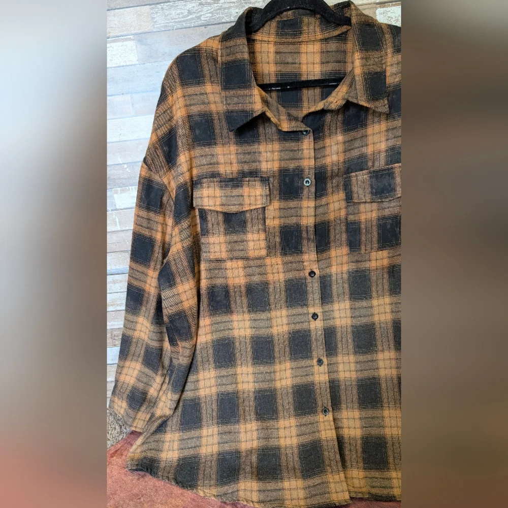 Free Bird Lynyrd Skynyrd Graphic Upcycled Flannel Shirt - Picture 11 of 15